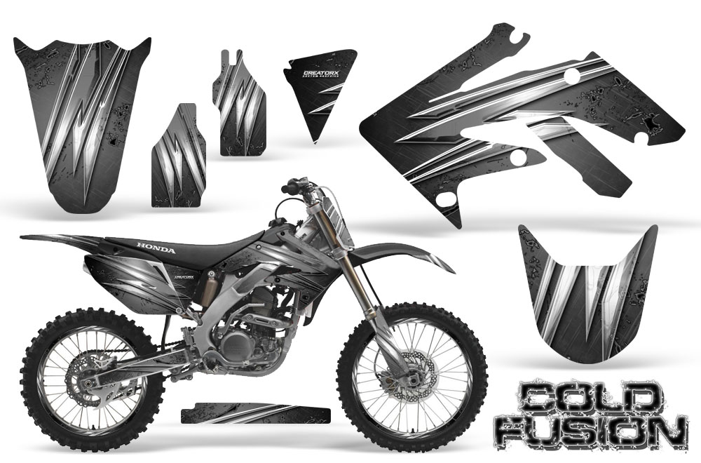 Honda CRF250R 04-09 Graphics Kit Cold Fusion Silver NP Rims